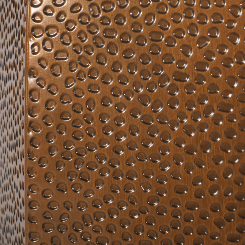 Metal Hammered End Table