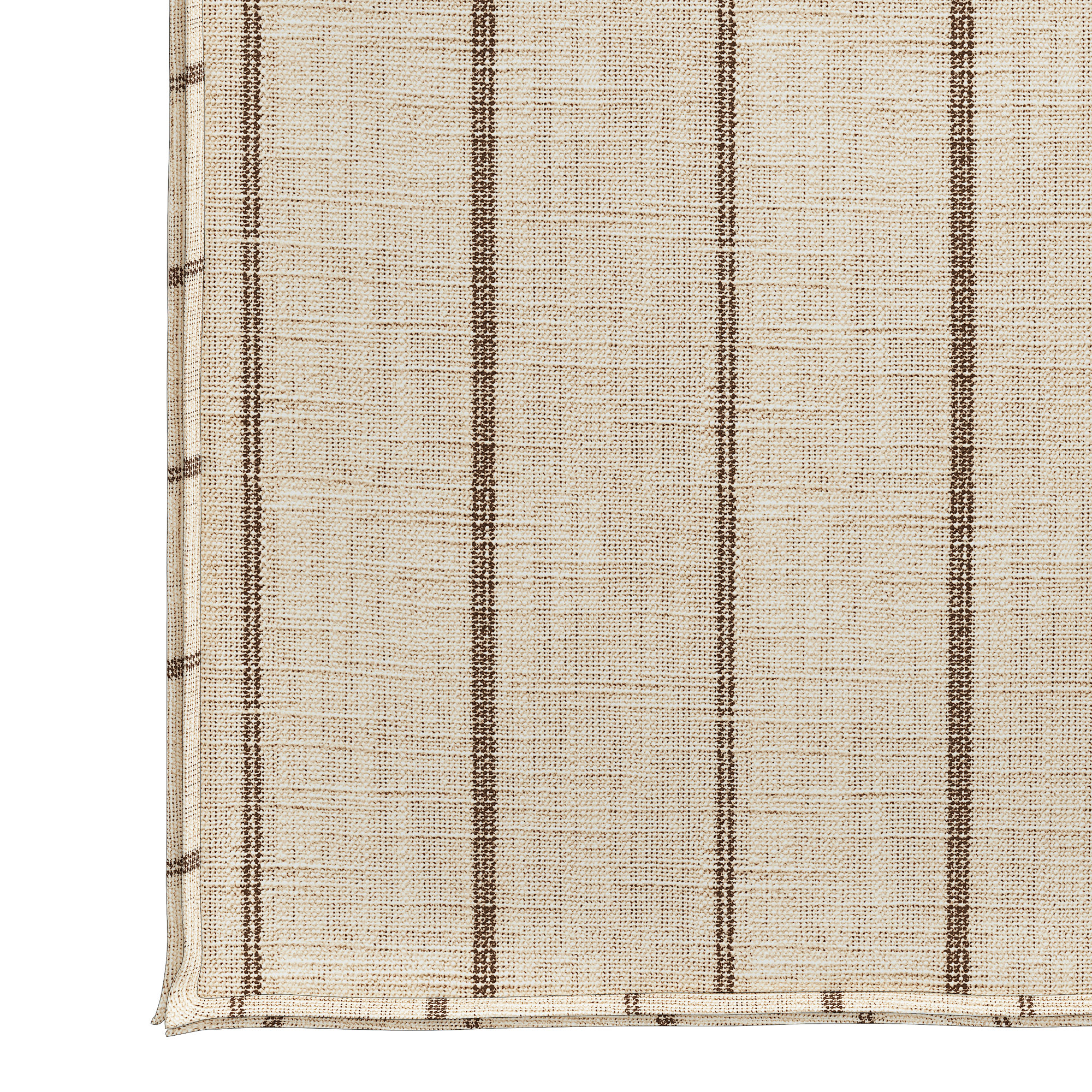 Upholstered Ottoman, Fritz Charcoal Stripe