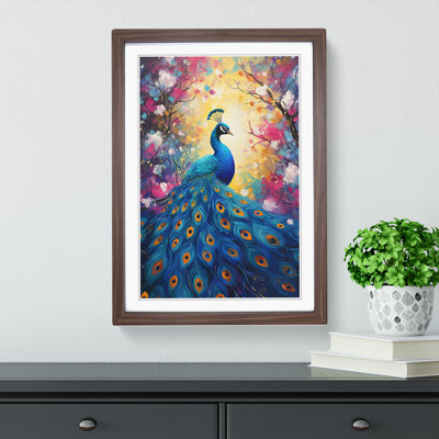 Peacock Impressionism No.2 1 Piece Single Picture Frame Wall Art