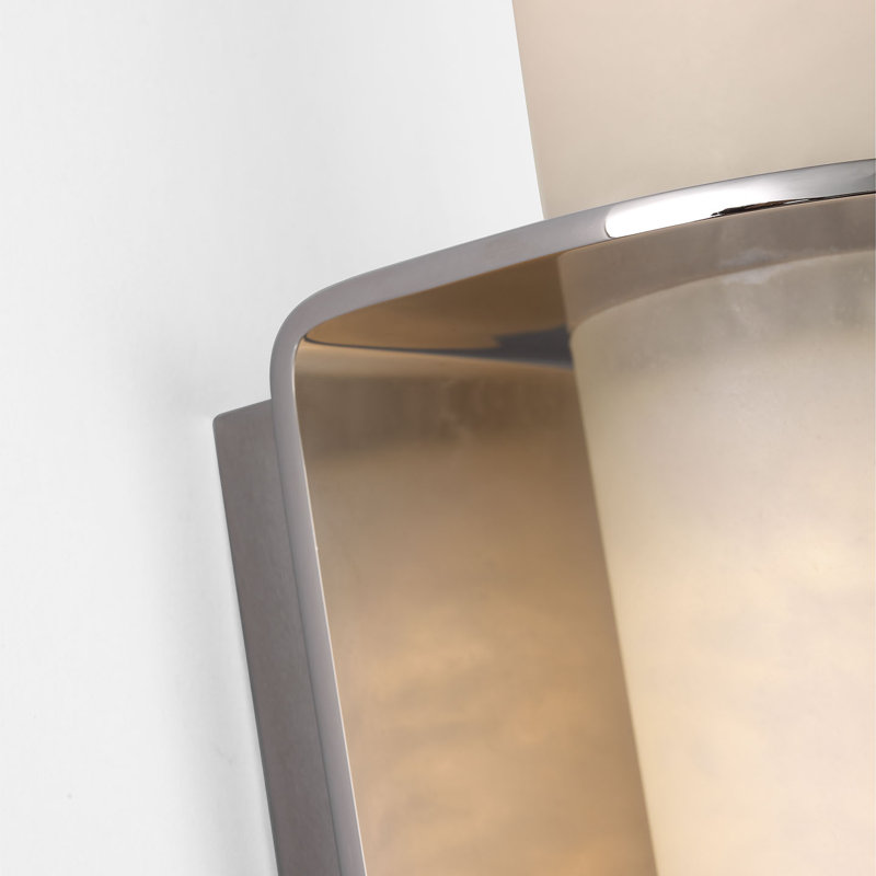 Kelly Wearstler Fosse 11" Invertable Offset Oval Sconce, 10.5" H x 4.5" W x 4" D, Polished Nickel, 800 W