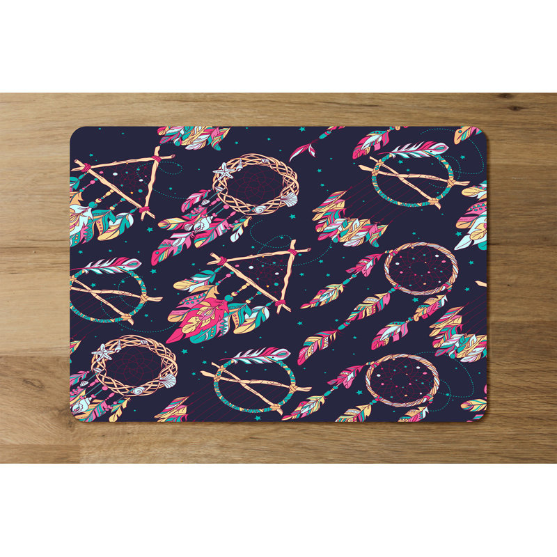 Thaddeus Polyester-Coated Hardboard Abstract Rectangle Placemat