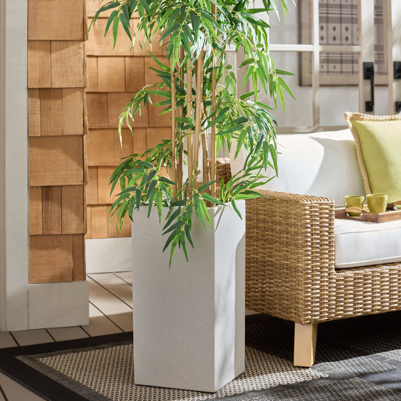 Powell Pedestal Planter, Beige