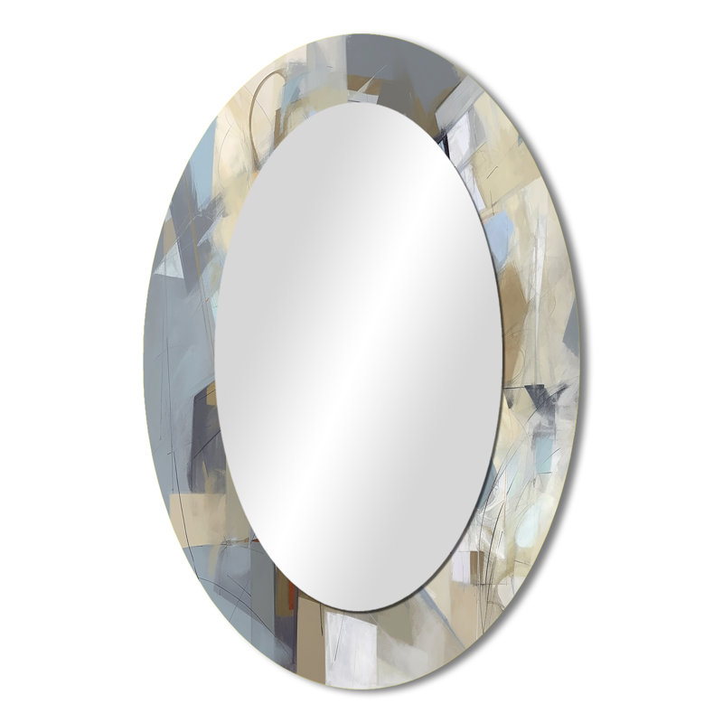 Miroir mural beige et gris, 36 po x 24 po