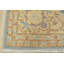Tapis bleu / beige en laine noué à la main de conception unique 8 pi 2 po x 10 pi 1 po
