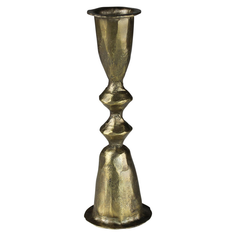 Metal Tabletop Candlestick, 6" H x 2" W x 2" D