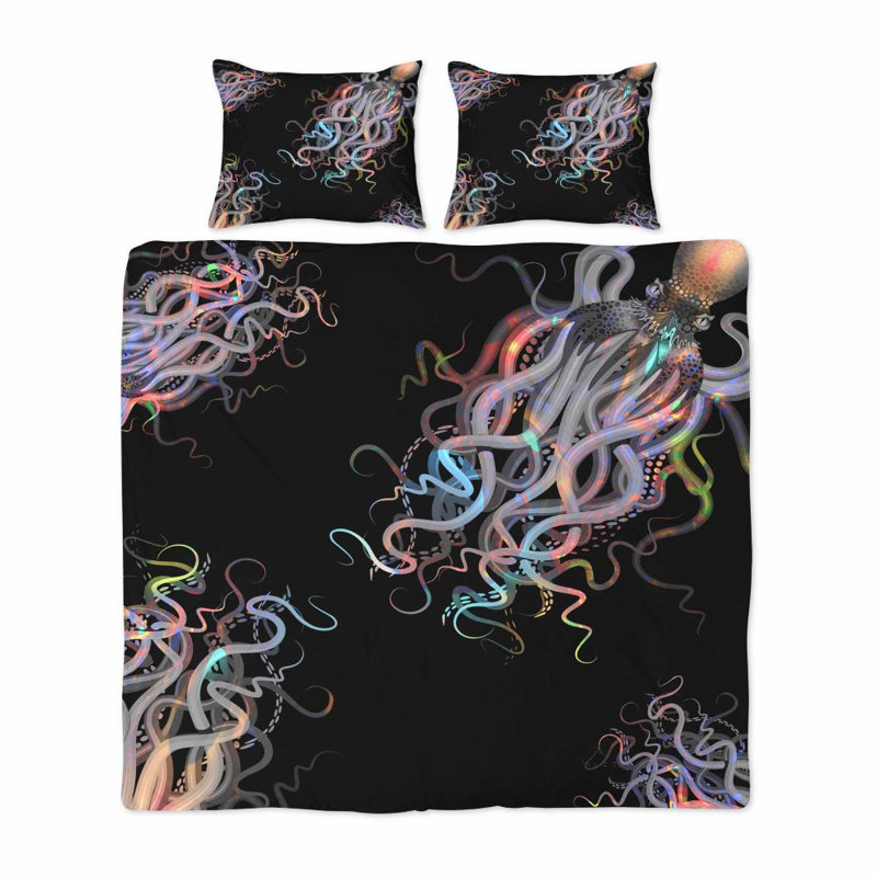  Ensemble de housse de couette Octopus, Housse de couette pour très grand lit et 2 très 