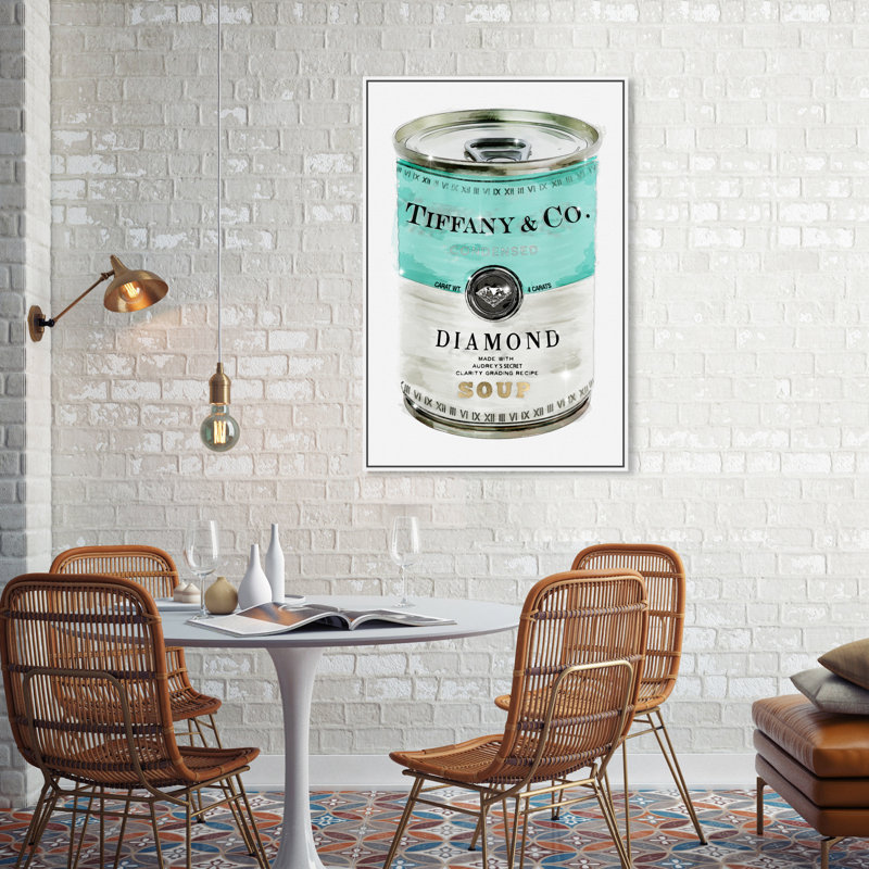 " Priceless Can ", 54" H x 36" W, White Framed