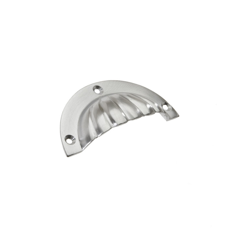 Kandice Cup/Bin Handle, Brushed Satin Chrome