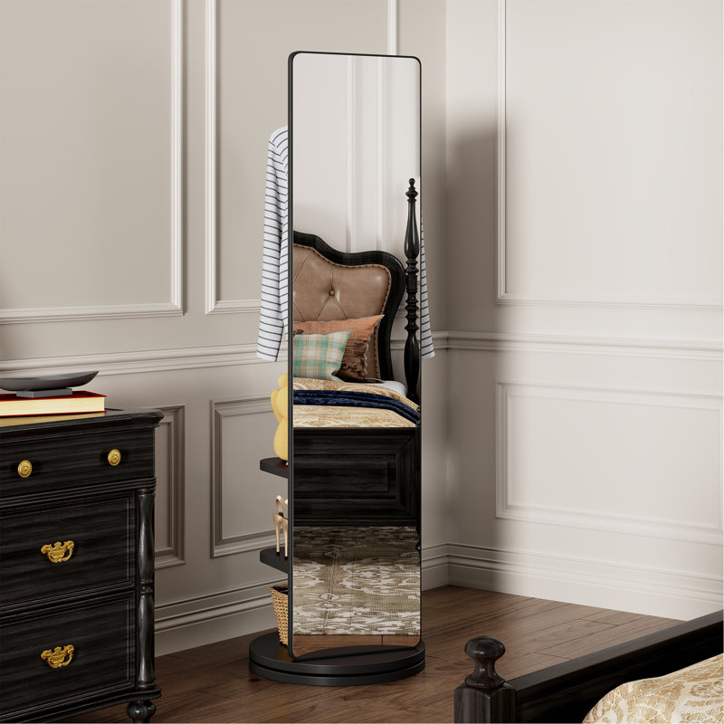 Miroir pleine grandeur, 65,7 po x 17,7 po, Noir