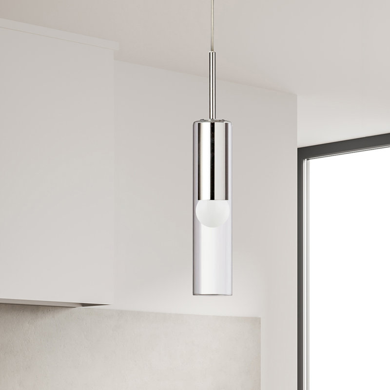 Luminaire suspendu incandescent 1 lumière Palmer, Chrome poli