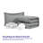 6 Piece Quilted Solid Stripe Comforter, Sheet Set And Mattress Protector Bedding Bundle, Twin XL-122547338-122547333