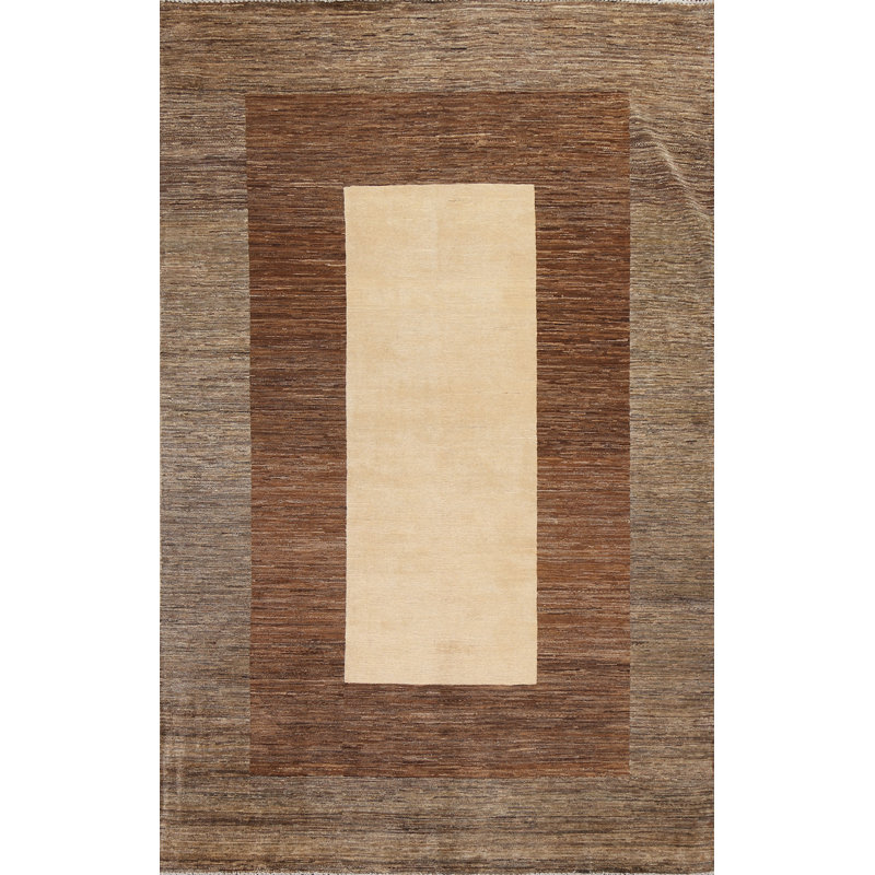 Tapis oriental unique Gabbeh Kashkoli noué à la main 5 pi 8 po x 8 pi 7 po