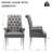 Upholstered Tufted Arm Dining Chairs-648702694