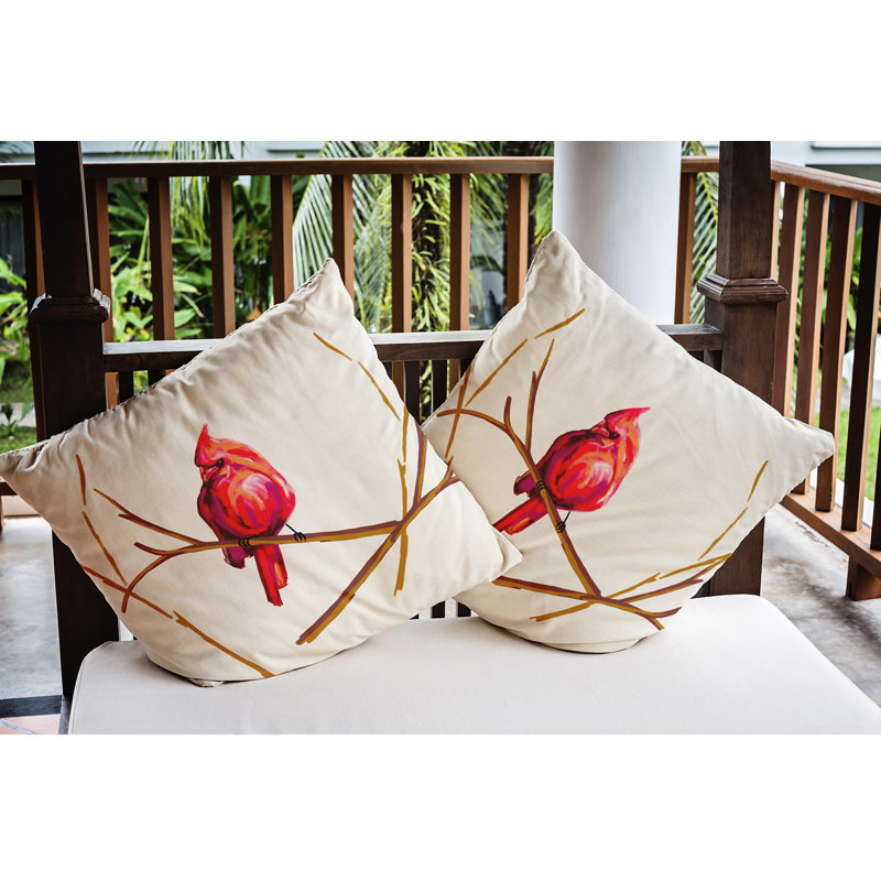 Outdoor Reversible Throw Pillow, 20" H x 20" W x 1" D