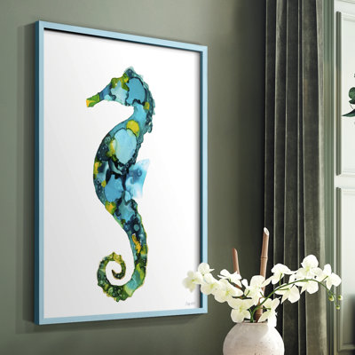 Hippocampe, reproduction encadrée - bois massif