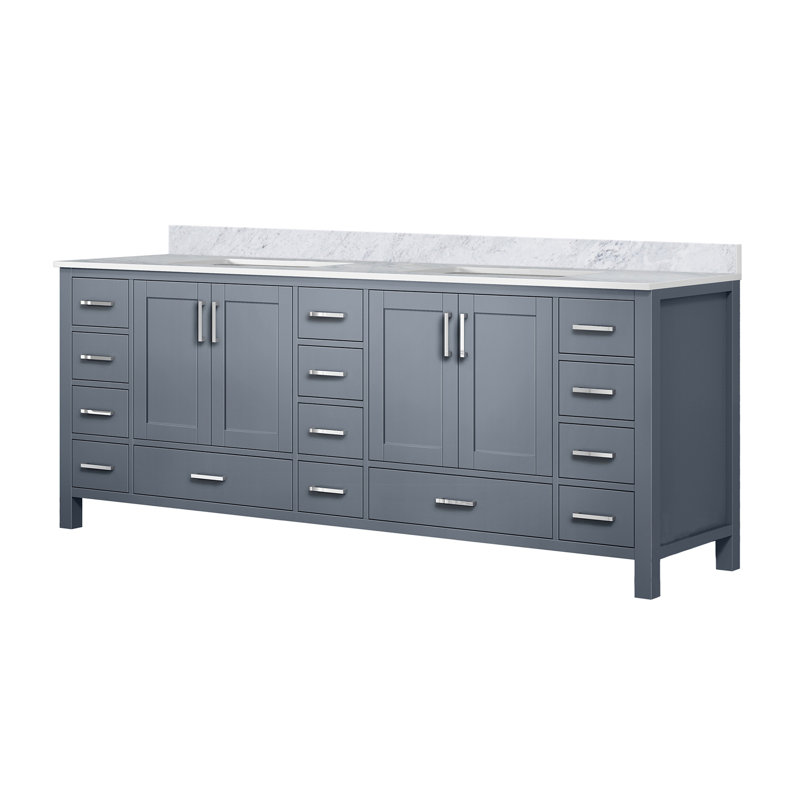 Double Bath Vanity with Carrara Top, Marble