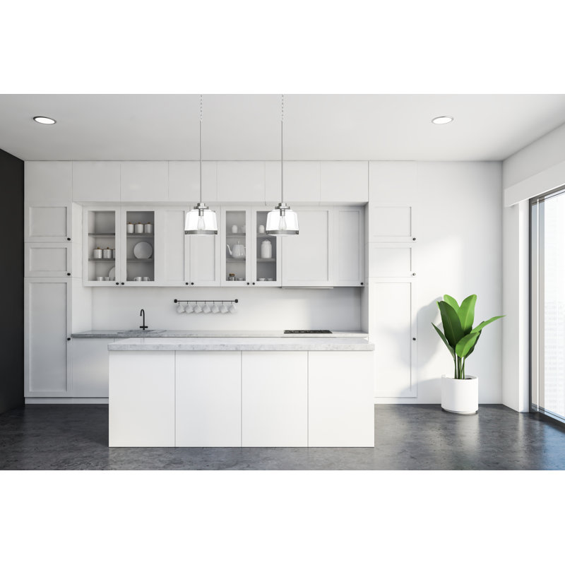 Luminaire suspendu cylindrique à 1 lumière, Acier Inoxydable