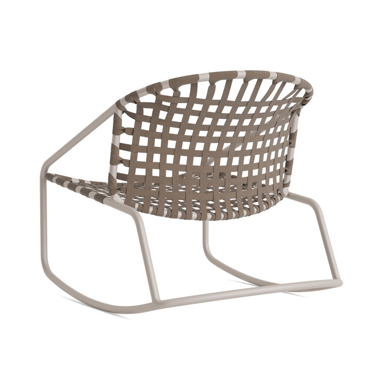 Kantan Outdoor Lounge Chair, Dove Smooth/Mica Suncloth Lace