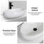 Lavabo de salle de bain ovale moderne 18,7 "x 14,3" avec aspect marbre