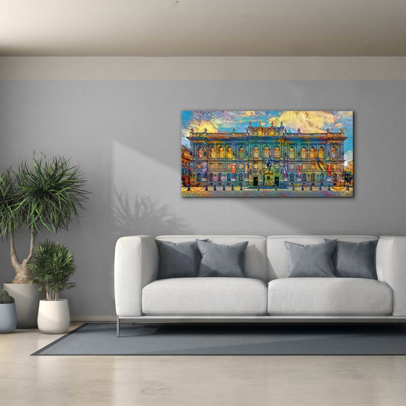 «Mexico City National Museum of Art» par Pedro Gavidia, art mural sur toile, L 60 po x H 30 po