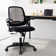 Nahjee Space-Saving Ergonomic Home Office Task Chair with Filp-Up Armrests