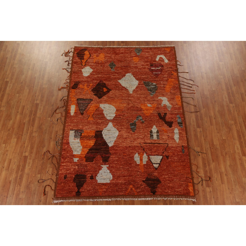One-of-a-Kind 7'0'' X 10'0'' New Age Wool Area Rug in