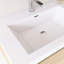 Meuble-lavabo mural simple 30 po avec lavabo à surface solide blanc brillant-20413020