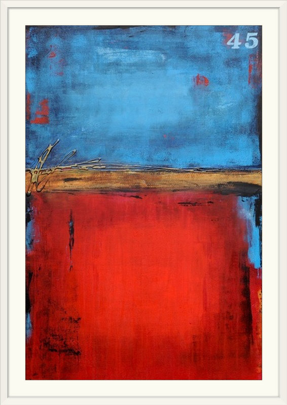 «Station 45» par Frisco, impression, H 32 po x l 24 po x P 1 po, Cadre blanc