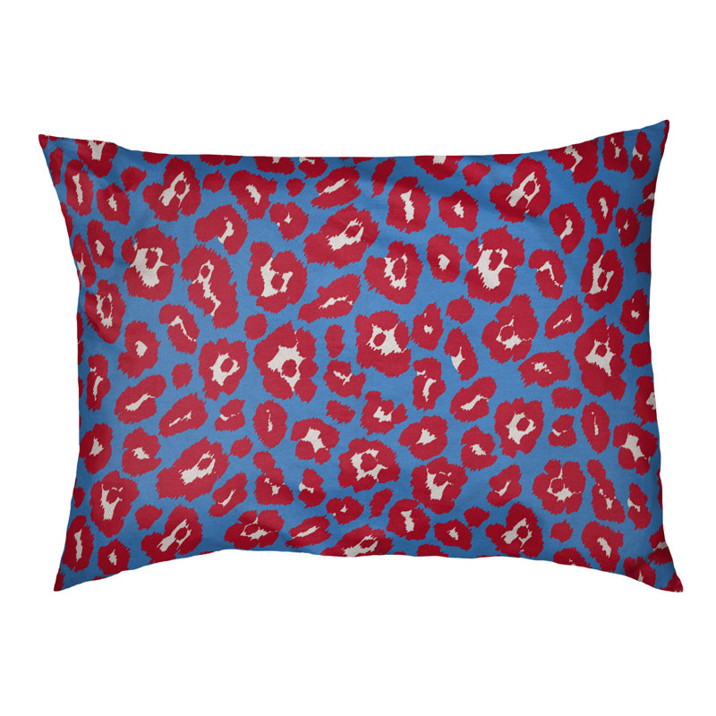 Coussin d'extérieur Indianapolis, Grand (l 30 po x P 40 po x H 5 po), Bleu clair / blanc / rouge