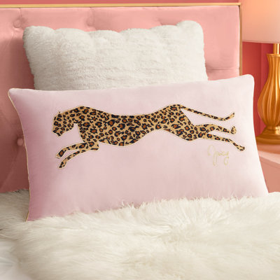Juicy Couture Velvet Cheetah Plush Decorative Pillows