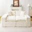 Canapé quatre places en velours blanc tortue, multifonctionnel et modulable, confortable et luxueux, pouvant supporter jusqu'à 180 kg, idéal pour la décoration intérieure.
