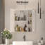 60mm W 65mm H Wall Mounted Required Frameless Medicine Cabinet Mirror Fixed