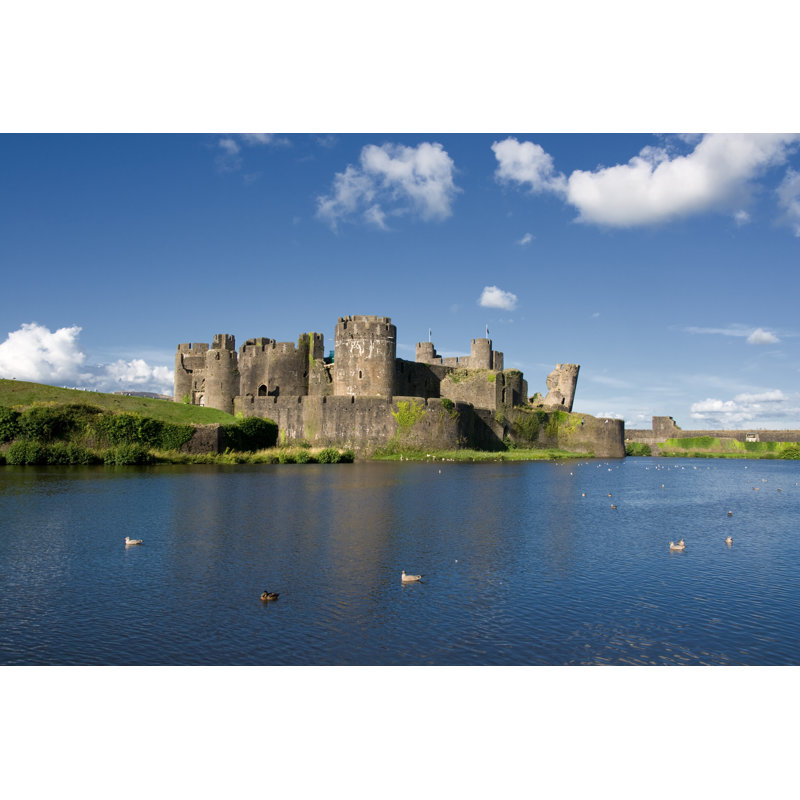 Caerphilly Castle by Czacio - Wrapped Canvas Print, 30cm H x 46cm W