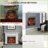 Electric Fireplace Insert 28 Inch Western Modern with Realistic Flame, Fire Crackling Sound &amp; Removable Trim Kit | Tempered Glass+Sheet Metal | Vent Free-877002108