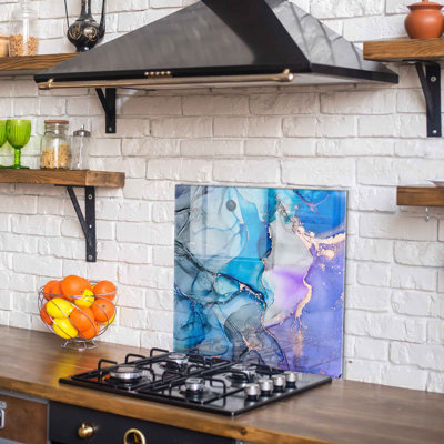 Élégante peinture décorative en verre trempé 23,6 po x 23,6 po | 100% verre trempé, épaisseur: 0,16 pouce | Parfait pour la décoration intérieure, le salon et le bureau | Pièce d'art moderne, durable et élégante