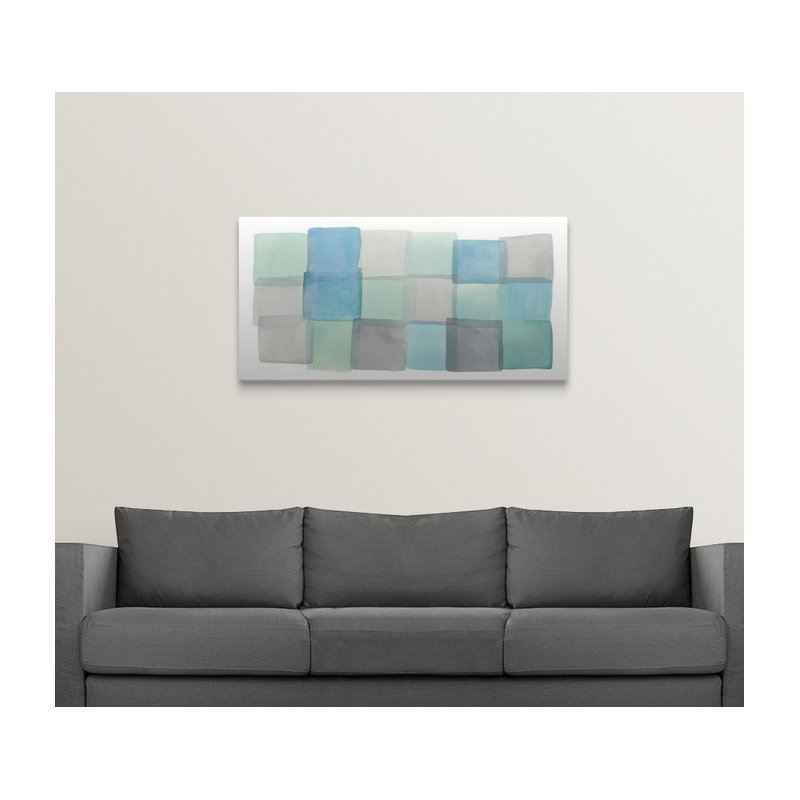 Brittnye «Overlap III» par Mike Schick, reproduction d'art, H 15 po x l 30 po x P 1,5 po, Toile