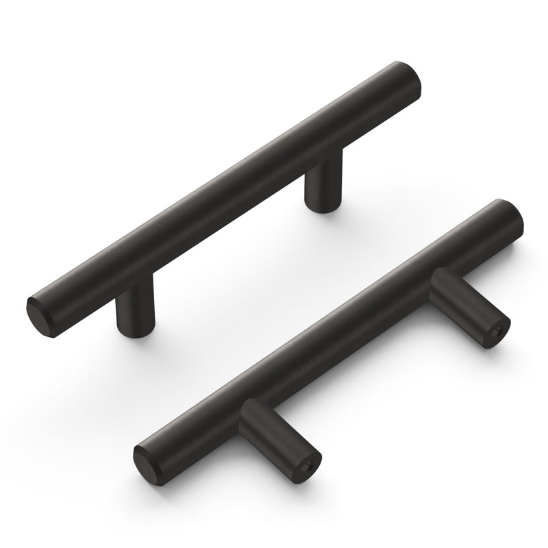 Poignée de collection de poignées de bar - Poignée d'armoire de 6 5/16 po Nickel noir brossé - Quincaillerie minimaliste et contemporaine pour tiroirs et armoires