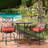 Jayc Metal Patio Bar Table with 1.65" Umbrella Hole