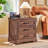 Farmhouse 23.6'' W  Nightstand With Charging Station , Wood End Table With 3 Large Drawers-1654410978