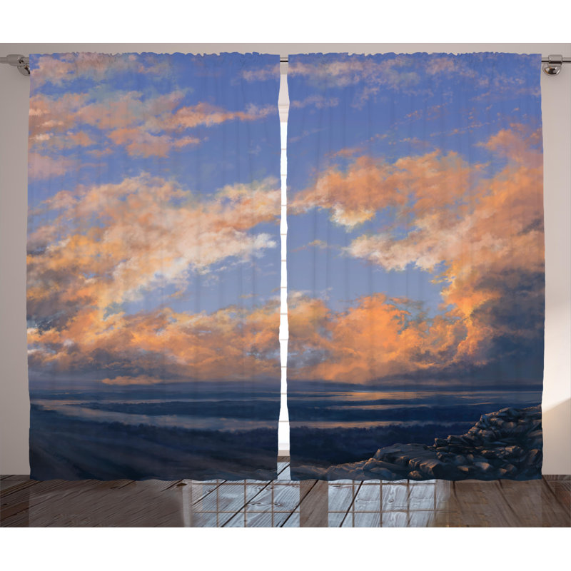 Allie Semi Sheer Curtain Pair, 54" W x 84" L
