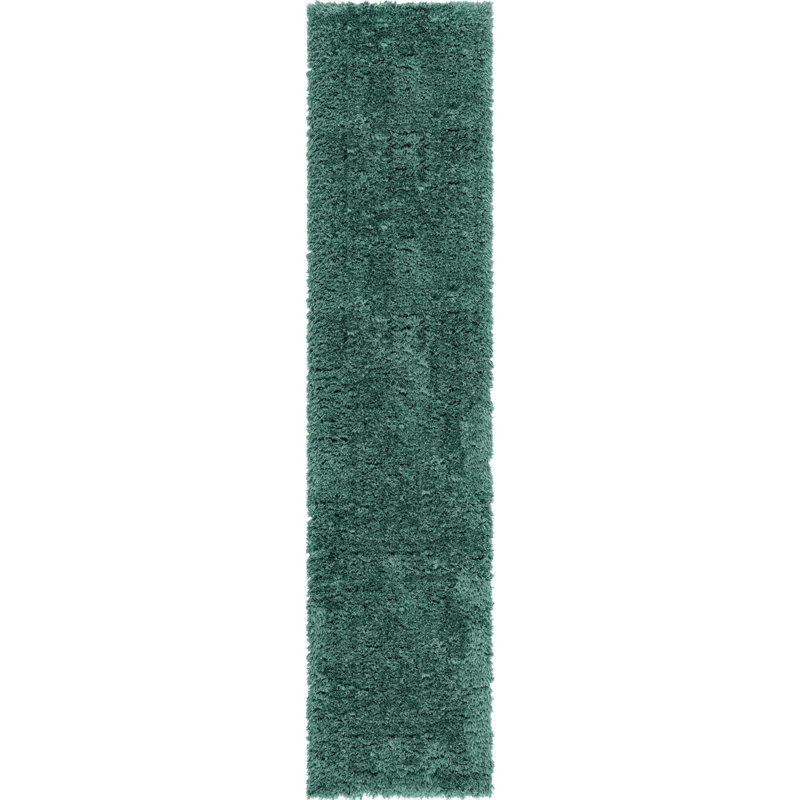 Tapis à poils longs en polyester tissé à la machine Ragene, Tapis de couloir 2 pi 7 po x 13 pi