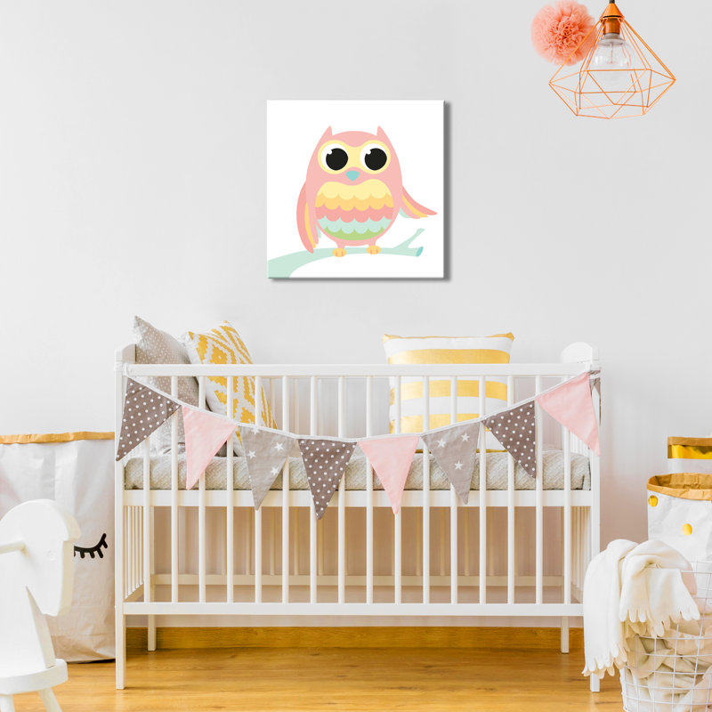 « fun aime hibou »-impression, Toile tendue, H 16 po x l 16 po x P 1 po