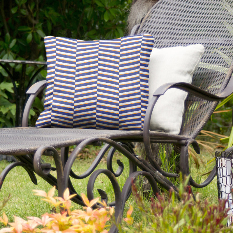 Coussin décoratif d'extérieur à motif géométrique Fractured - moderne, résistant aux rayons UV et aux intempéries