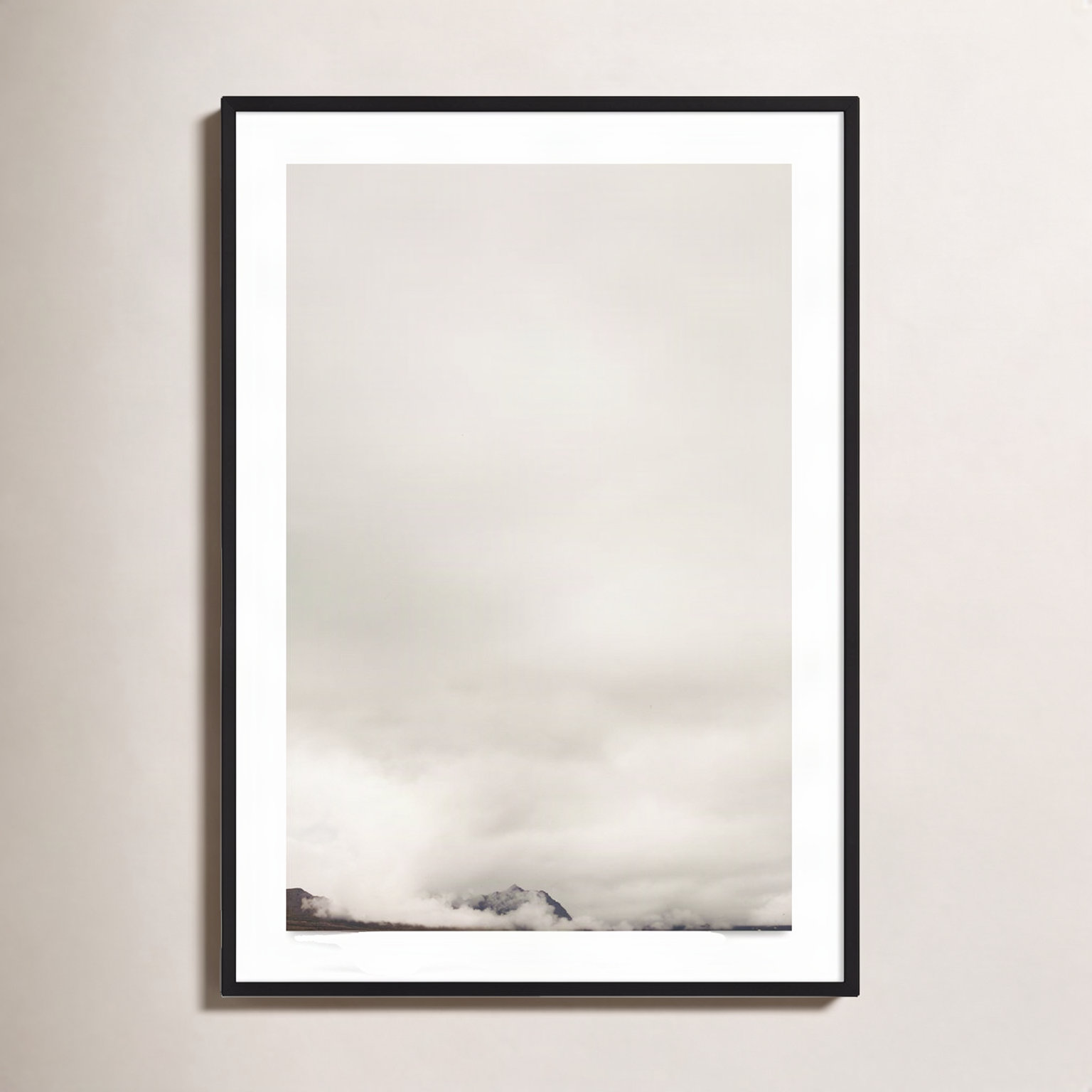 Clouds "Clouds 11" Print by Riley Ryan, 48" H x 34" W x 2.5" D, Black