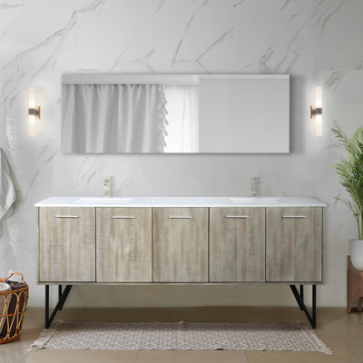 Lancy 80 in W x 20 in D Double Bath Vanity and Faucet Set