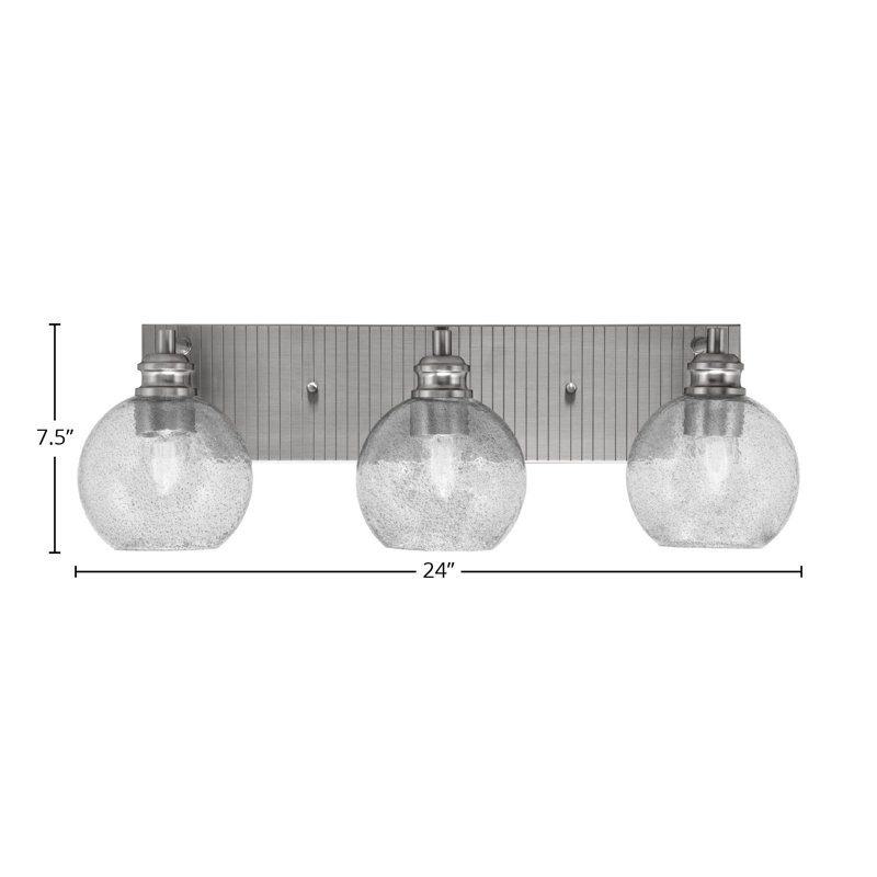 Éclairage pour meuble-lavabo 3 lumières Ashtola, Nickel brossé