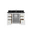 Meuble-lavabo simple 48 po avec plateau en quartz Bronya