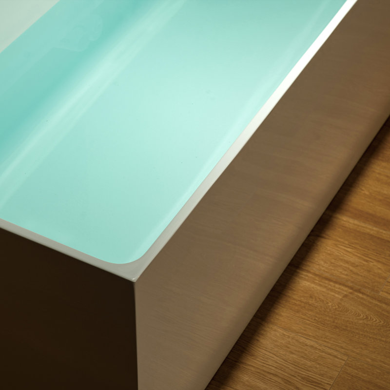 Soaking Bathtub With Reversible Drain, 22.87" H x 59" L x 29.5" W, Matte Black