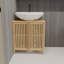 Armoire de lavabo grande capacité en bambou naturel