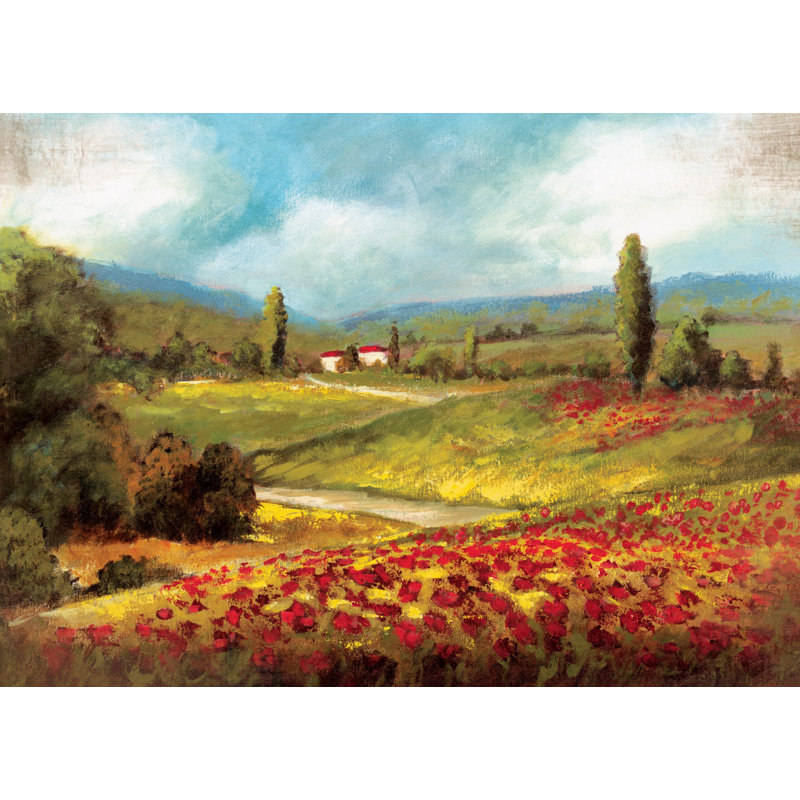 Rolling Tuscan Hills 3 - Wrapped Canvas Painting, 30cm H x 46cm W x 3.8cm D
